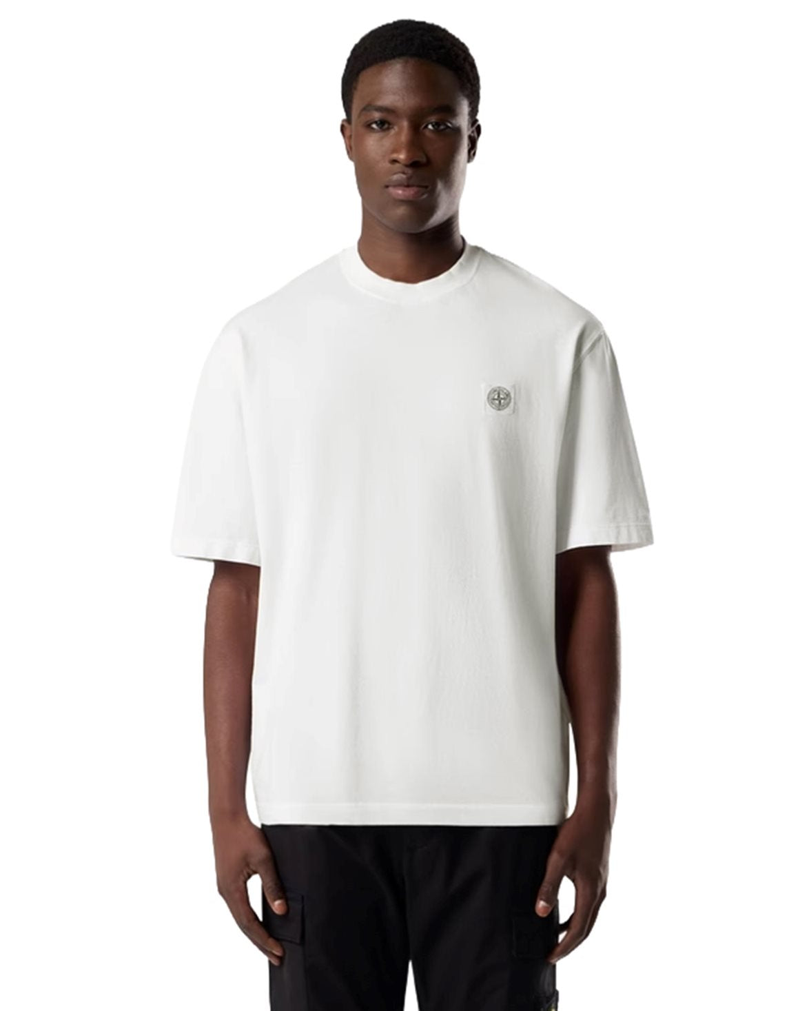 2100030 Garment Dyed Cotton T-Shirt Ivory