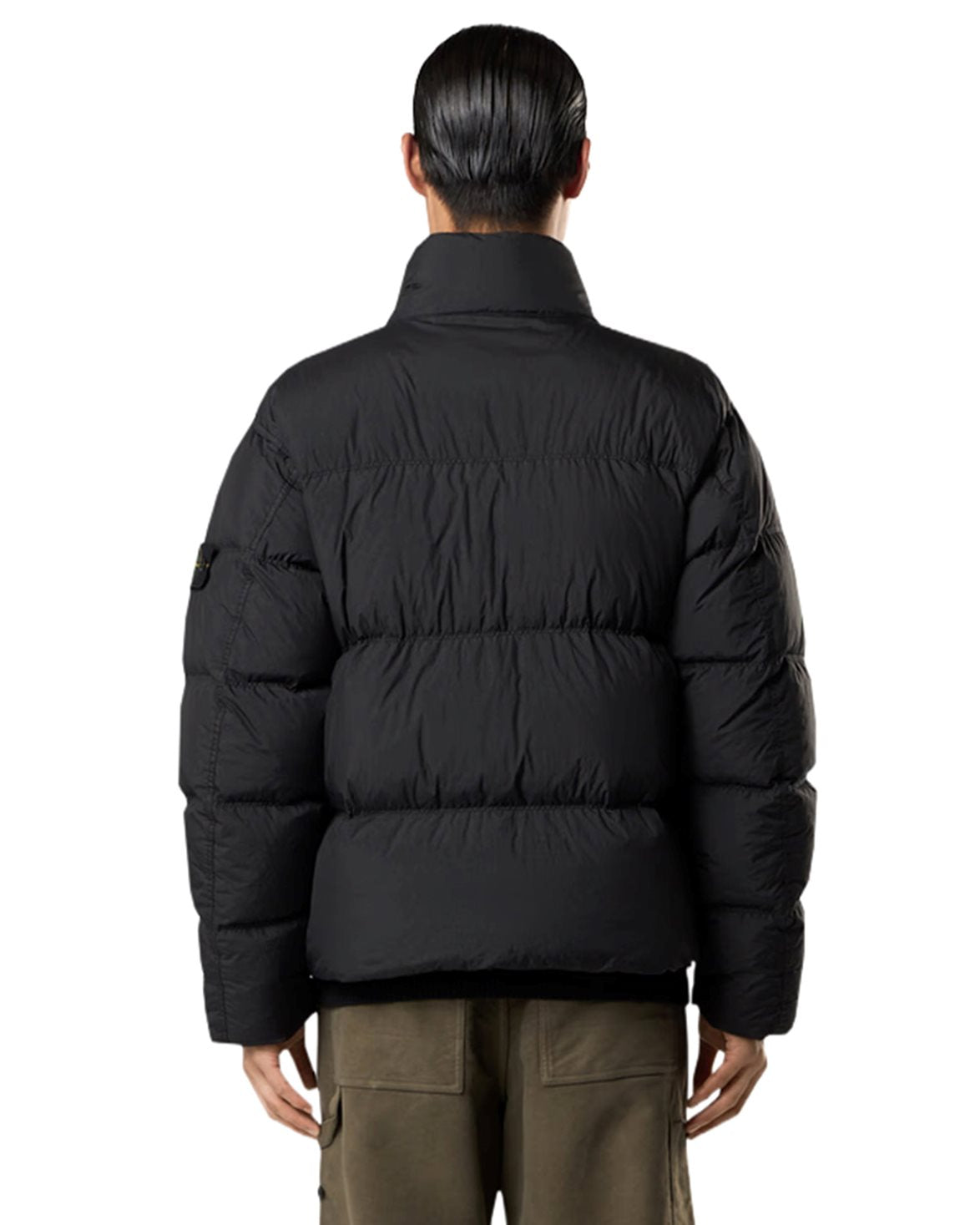 4100109 Crinkle Reps Nylon Bomber Jacket Black