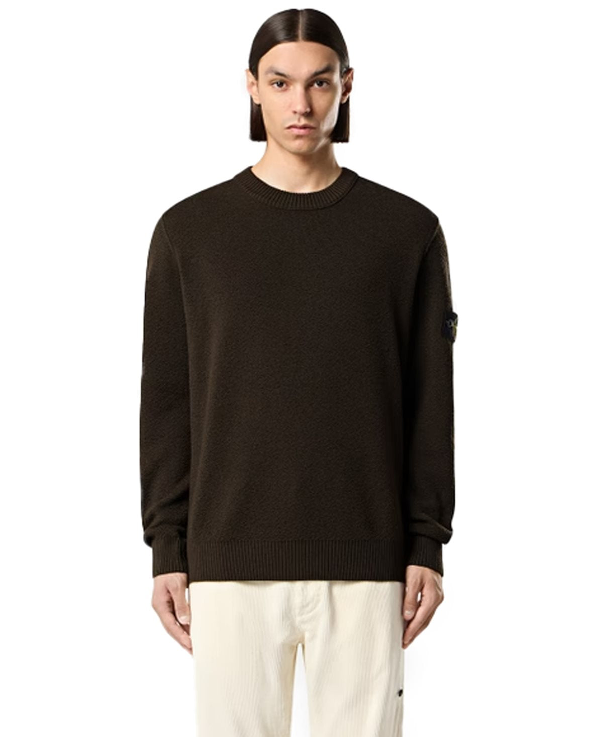 5100011 Knitted Wool Crew Neck Sweater Coal Grey