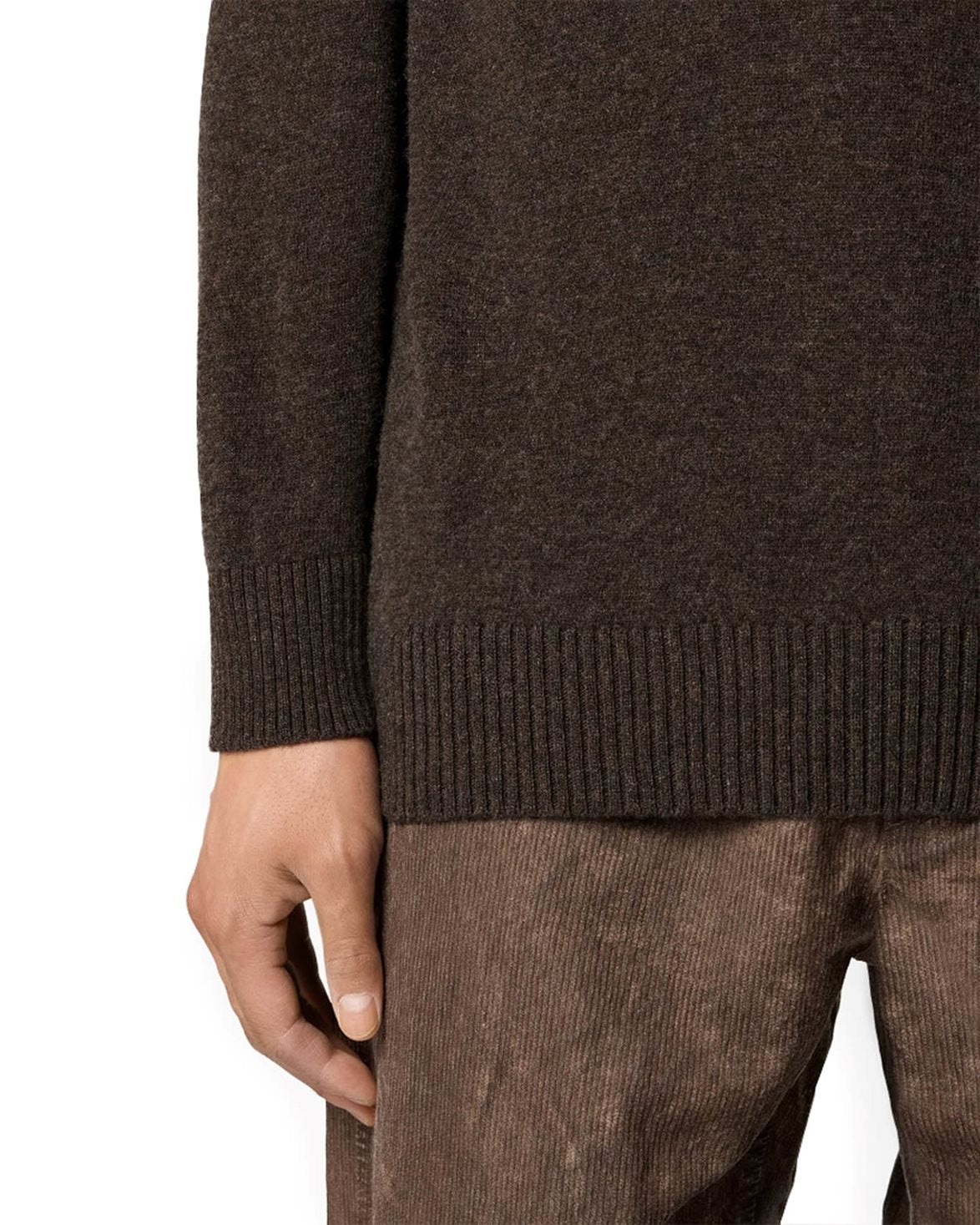 5100018 Geelong Wool Buttoned Polo Jumper Lead Grey