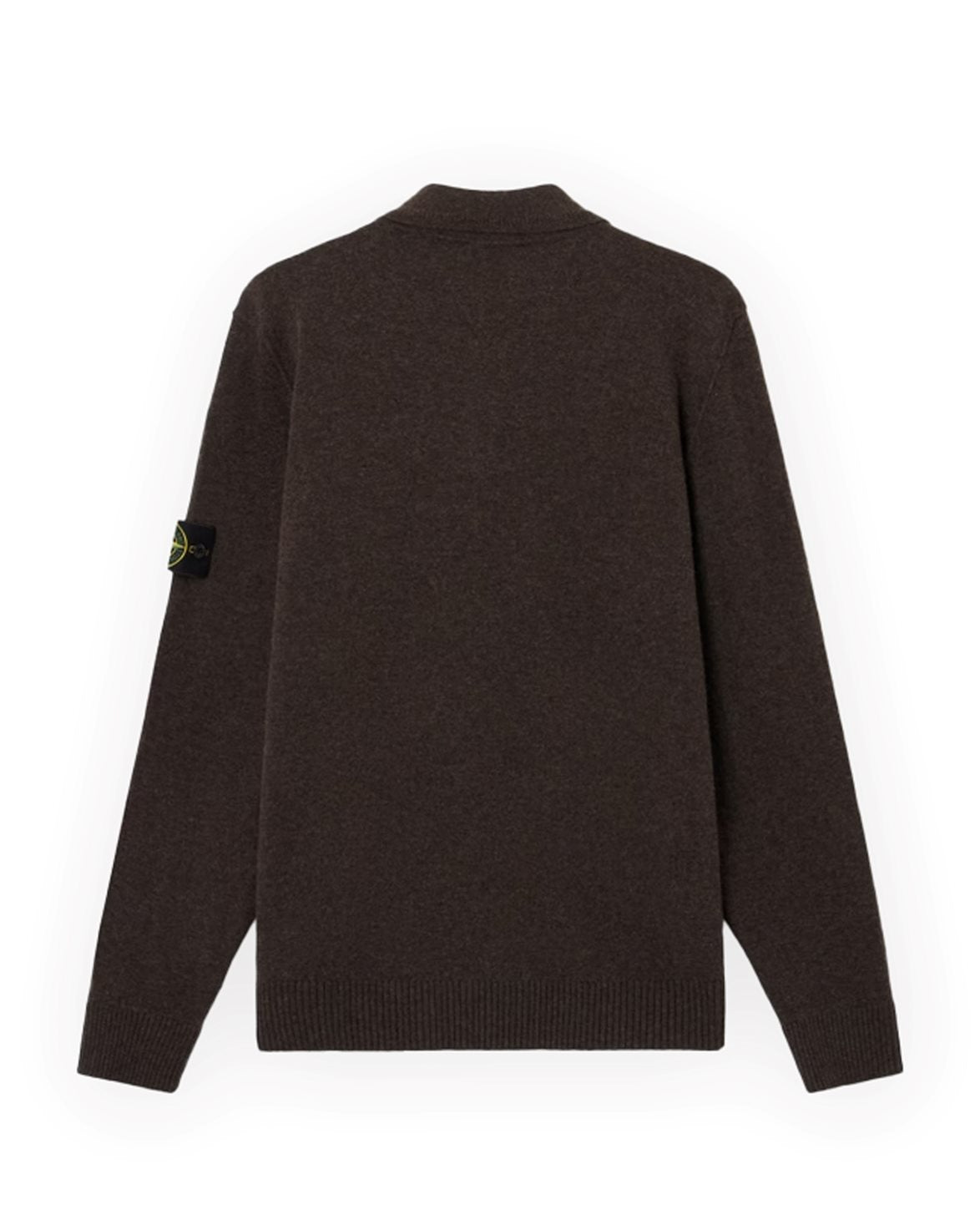 5100018 Geelong Wool Buttoned Polo Jumper Lead Grey
