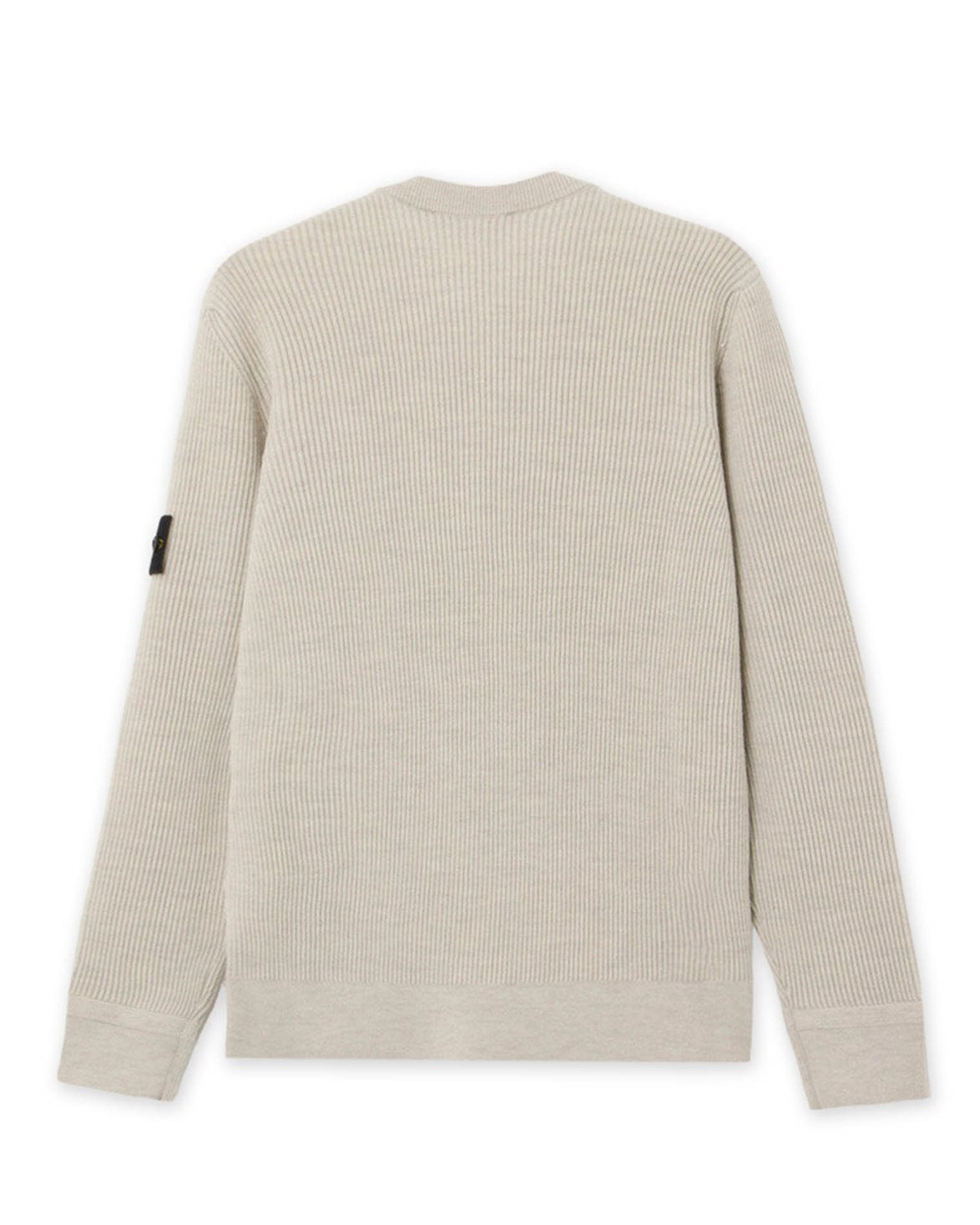 5100053 Ribbed Wool Crewneck Sweater Sand Melange