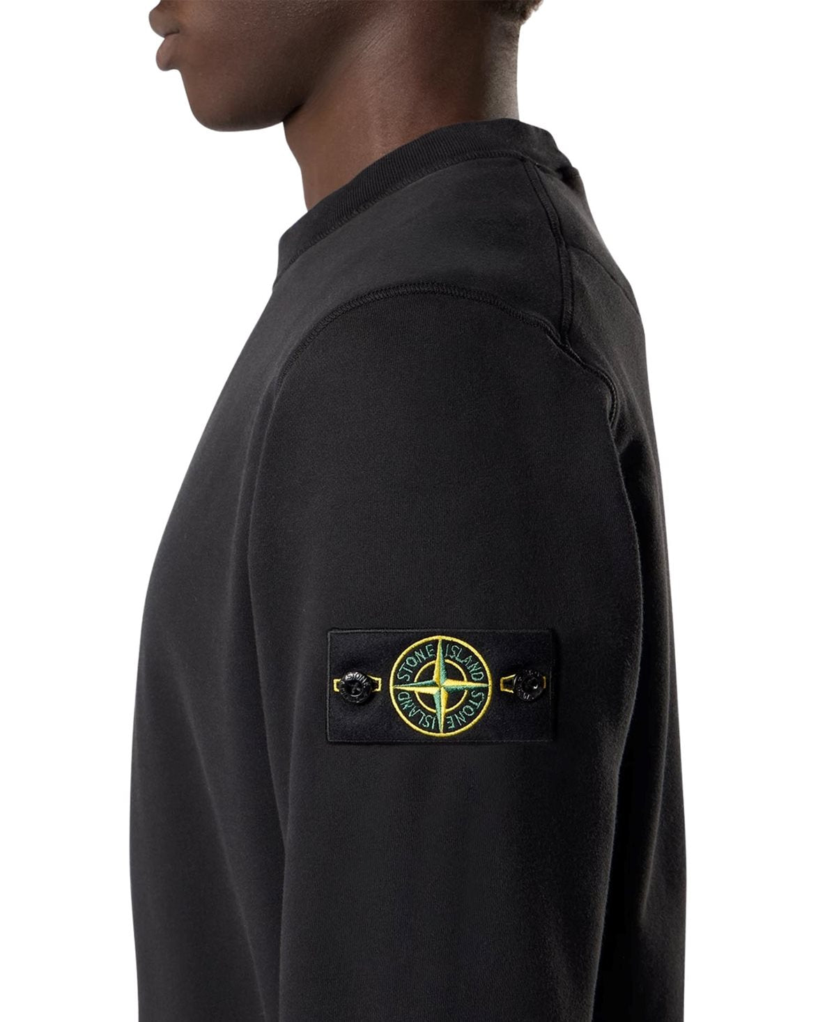 6100060 Garment Dyed Cotton Sweatshirt Black