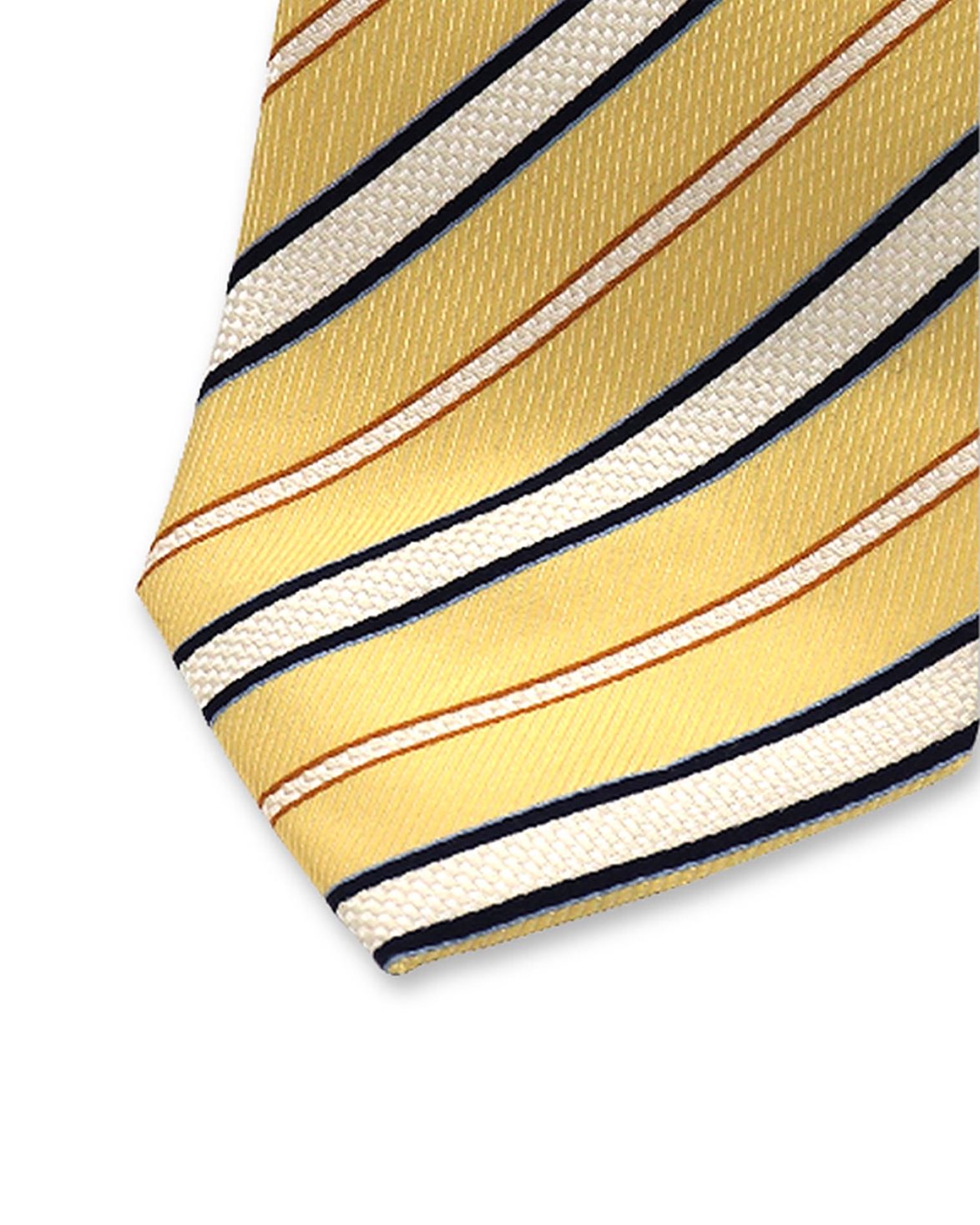 Stripe Silk Tie Dusty Yellow