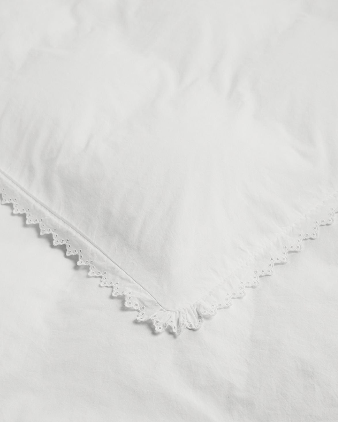 Percale Broderie Anglaise Duvet Cover Broken White/Anaïs