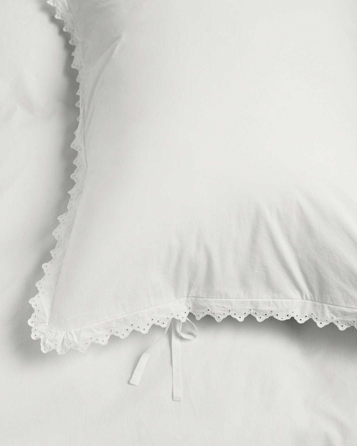 Percale Broderie Anglaise Pillow Sham Broken White/Anaïs