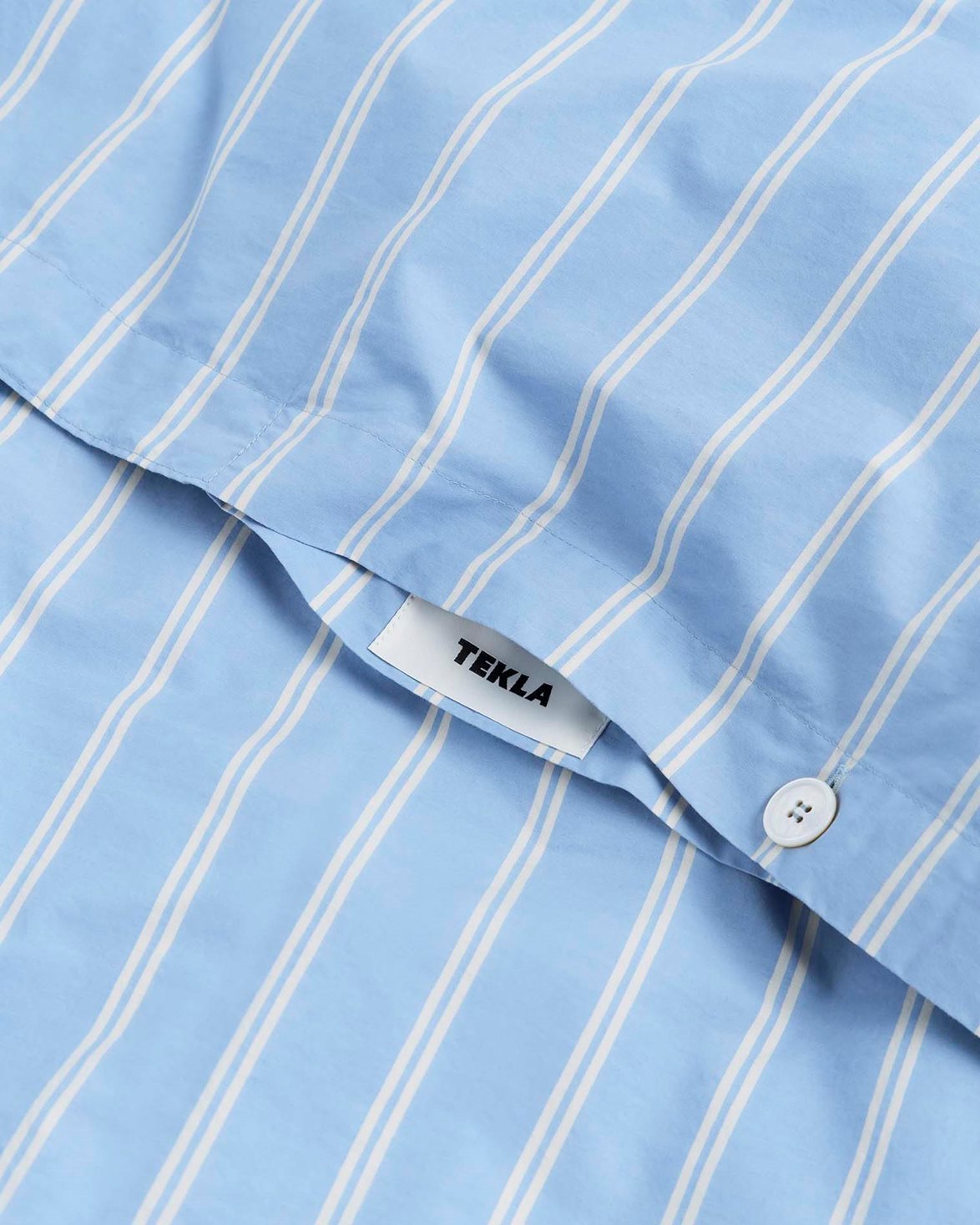 Percale Duvet Cover Island Blue Stripes