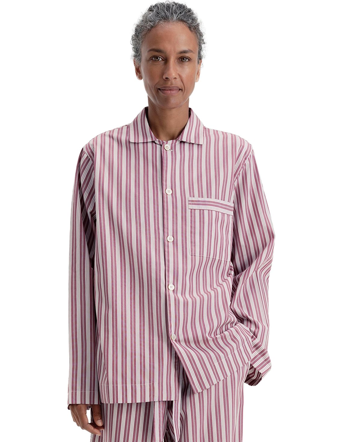 Poplin Pyjamas Shirt Rhubarb Stripes