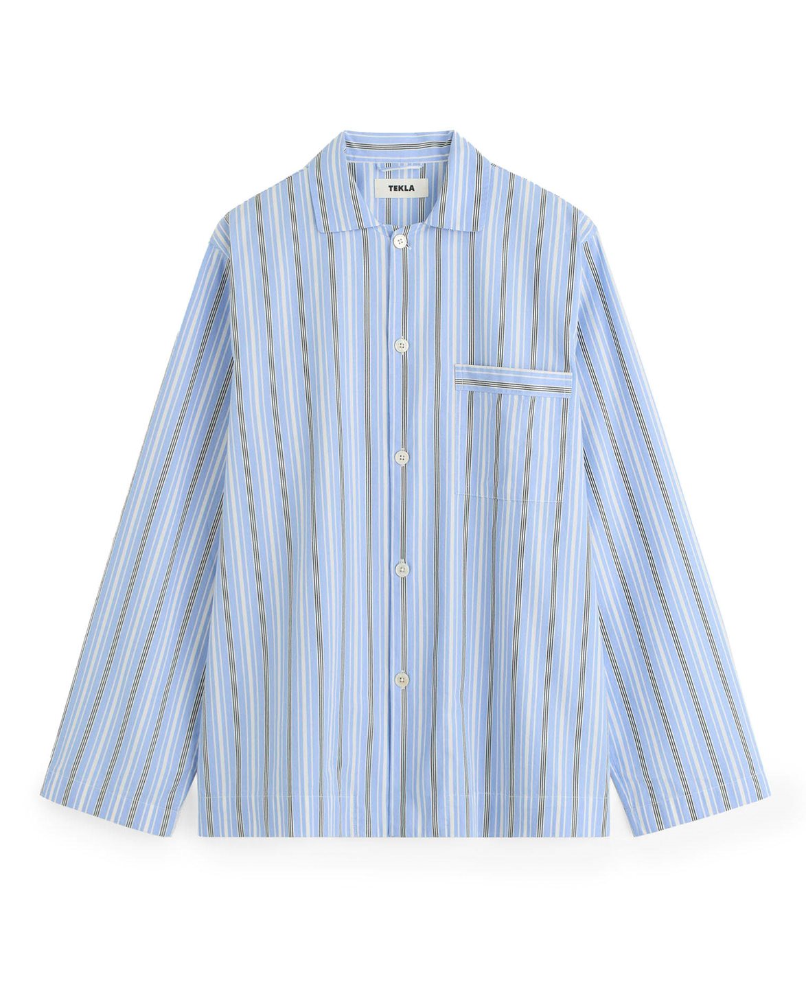 Poplin Pyjamas Shirt Stave Stripes
