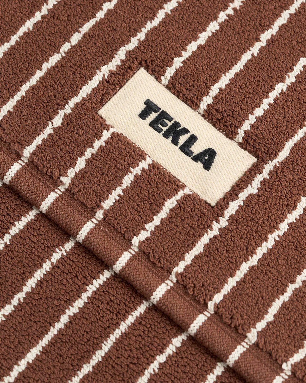 Terry Bath Mat Rust Stripes