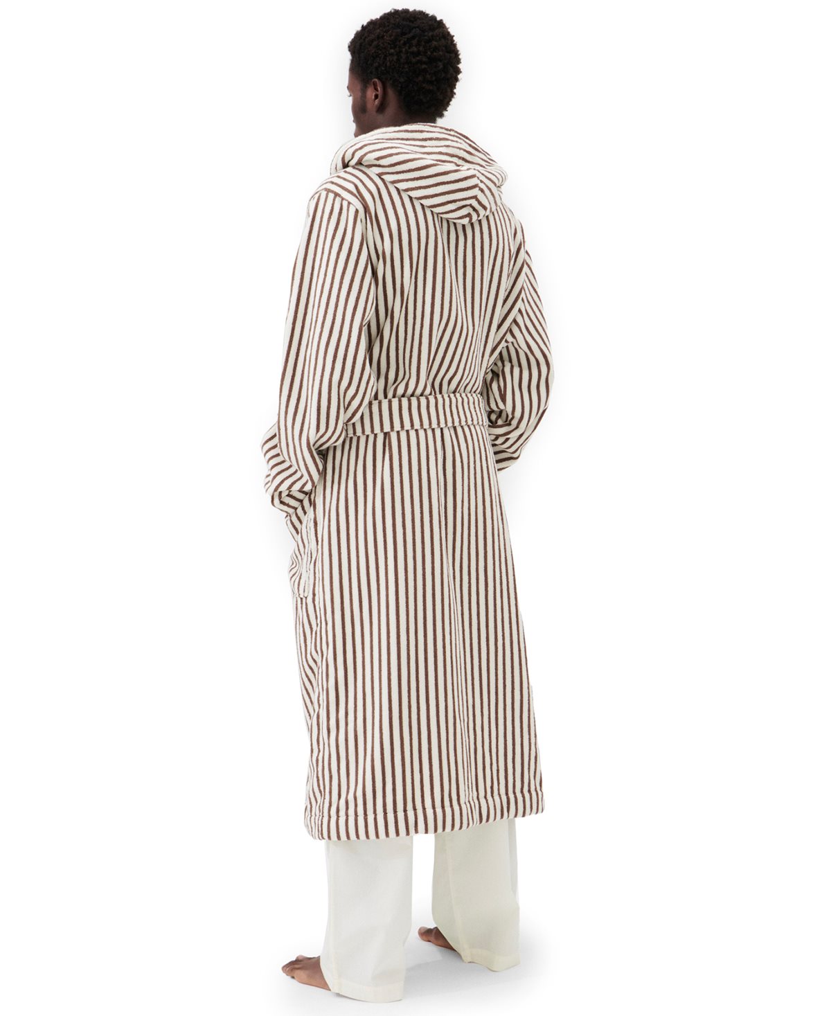Terry Hooded Bathrobe Kodiak Stripes