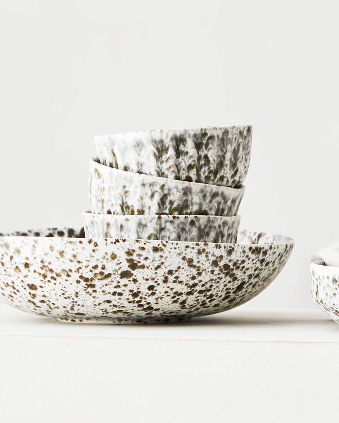 Rivoli Bowl Small Green Splatter