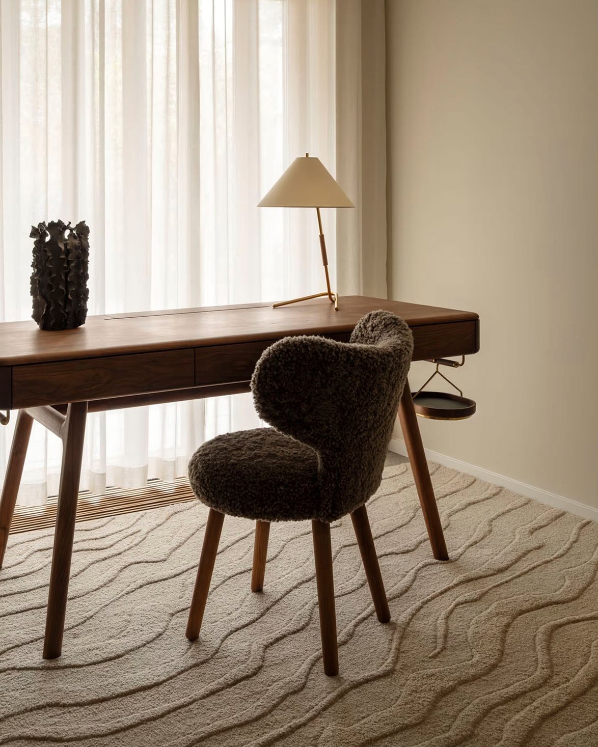 Duvell Wool Rug Light Beige