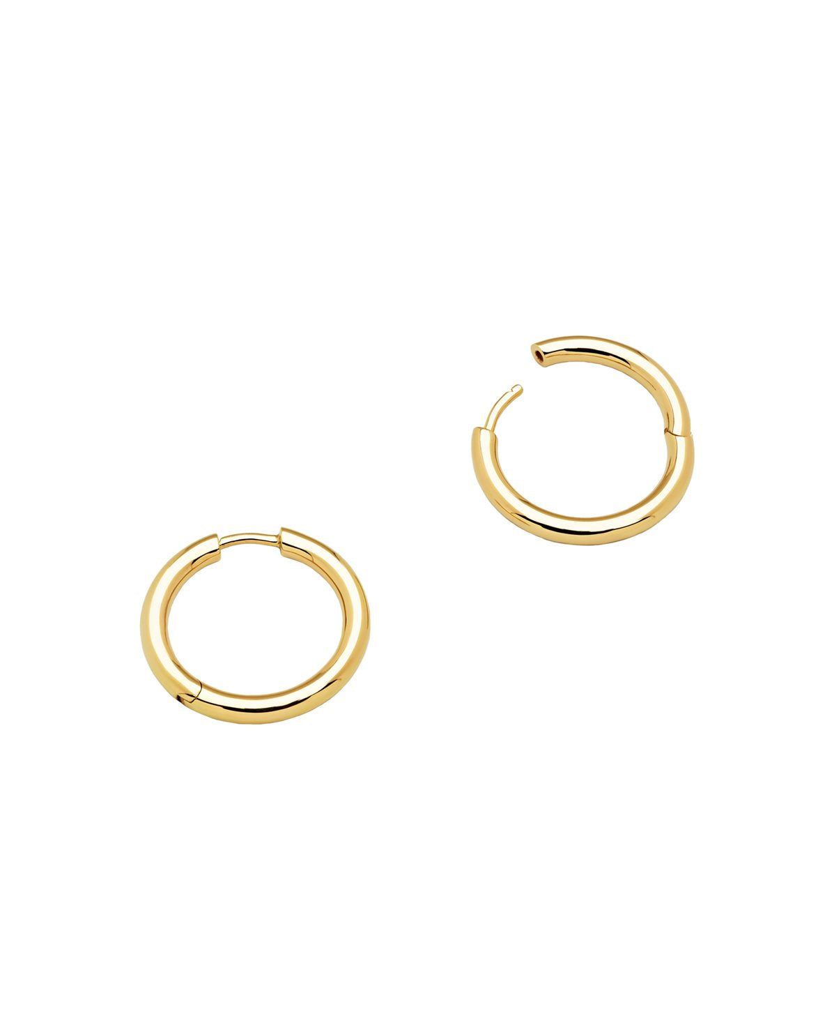 Classic Hoop Earrings Medium Gold