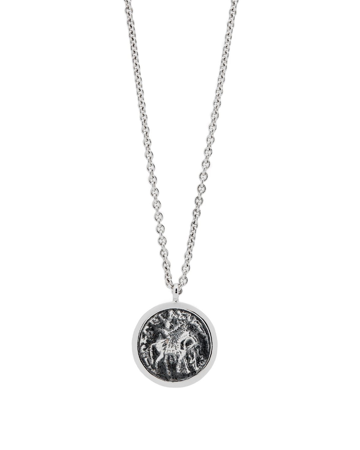 Coin Pendant Necklace Silver