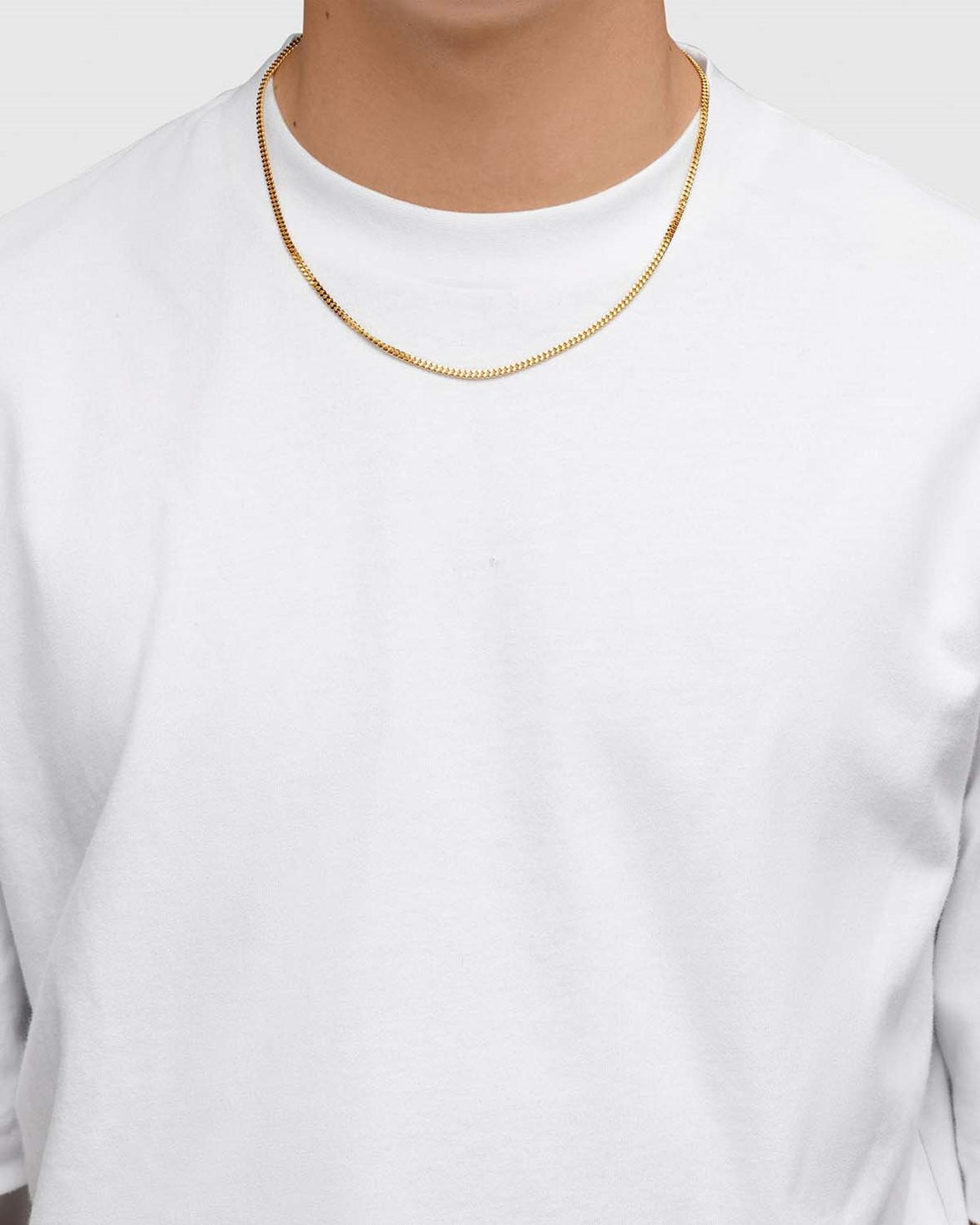 Curb Chain Necklace M Gold
