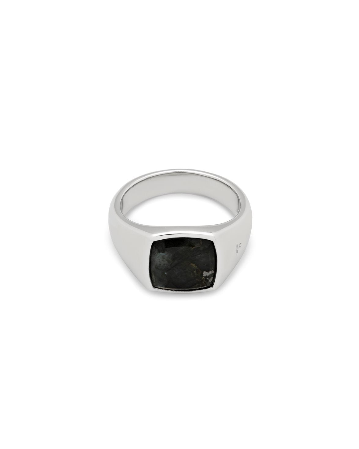 Kay Ring Black Larvikite Silver