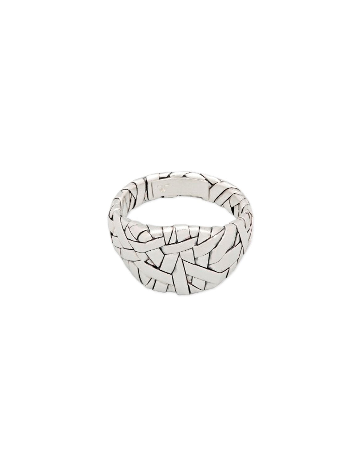 Quilt Ring Small Silver