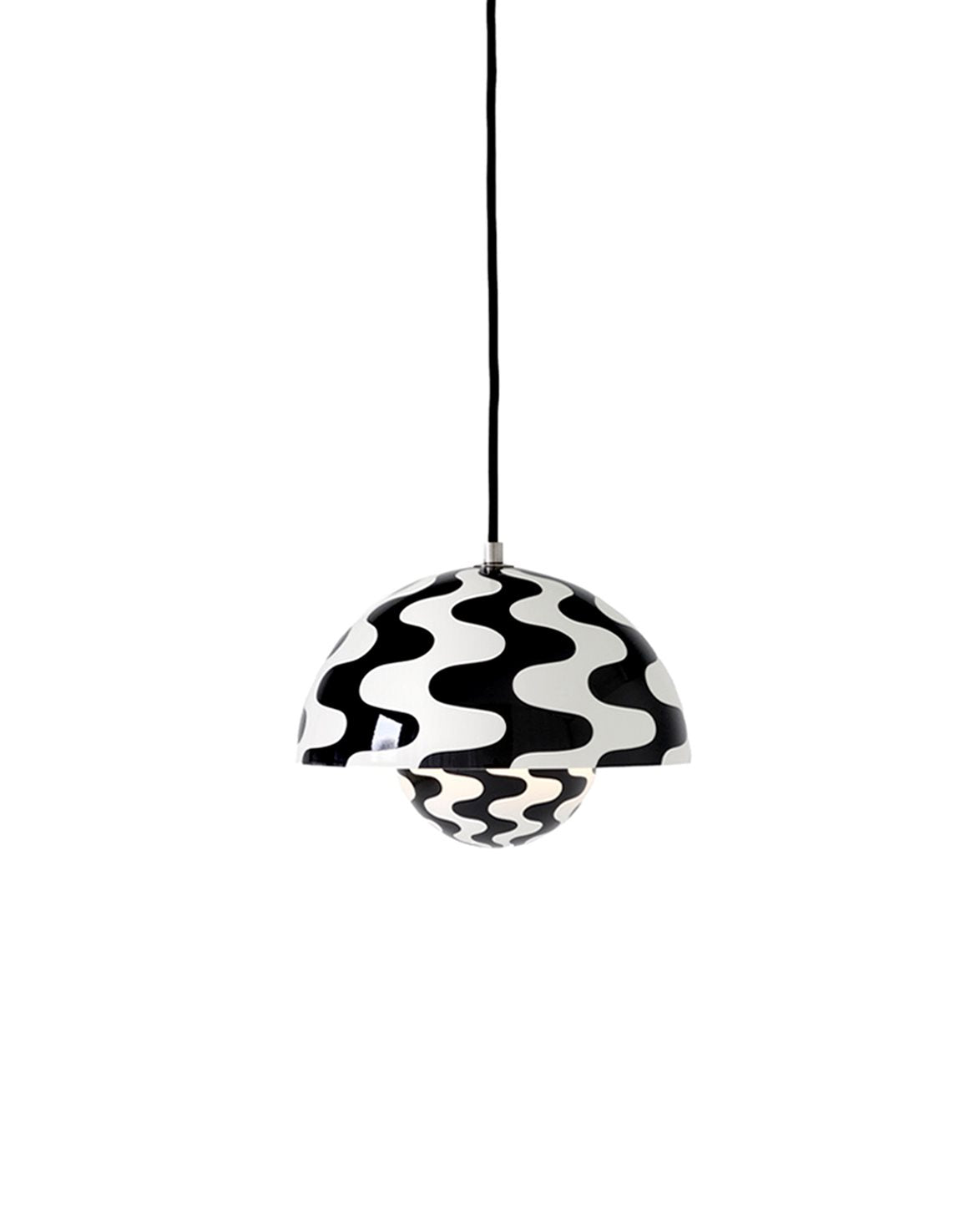 Flowerpot Pendant VP1 Black/White Pattern