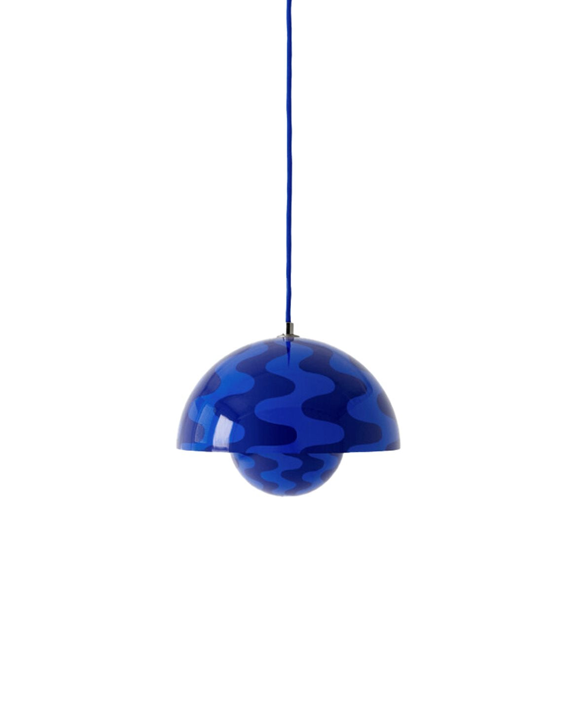 Flowerpot Pendant VP1 Cobalt Blue/Twilight Blue Pattern
