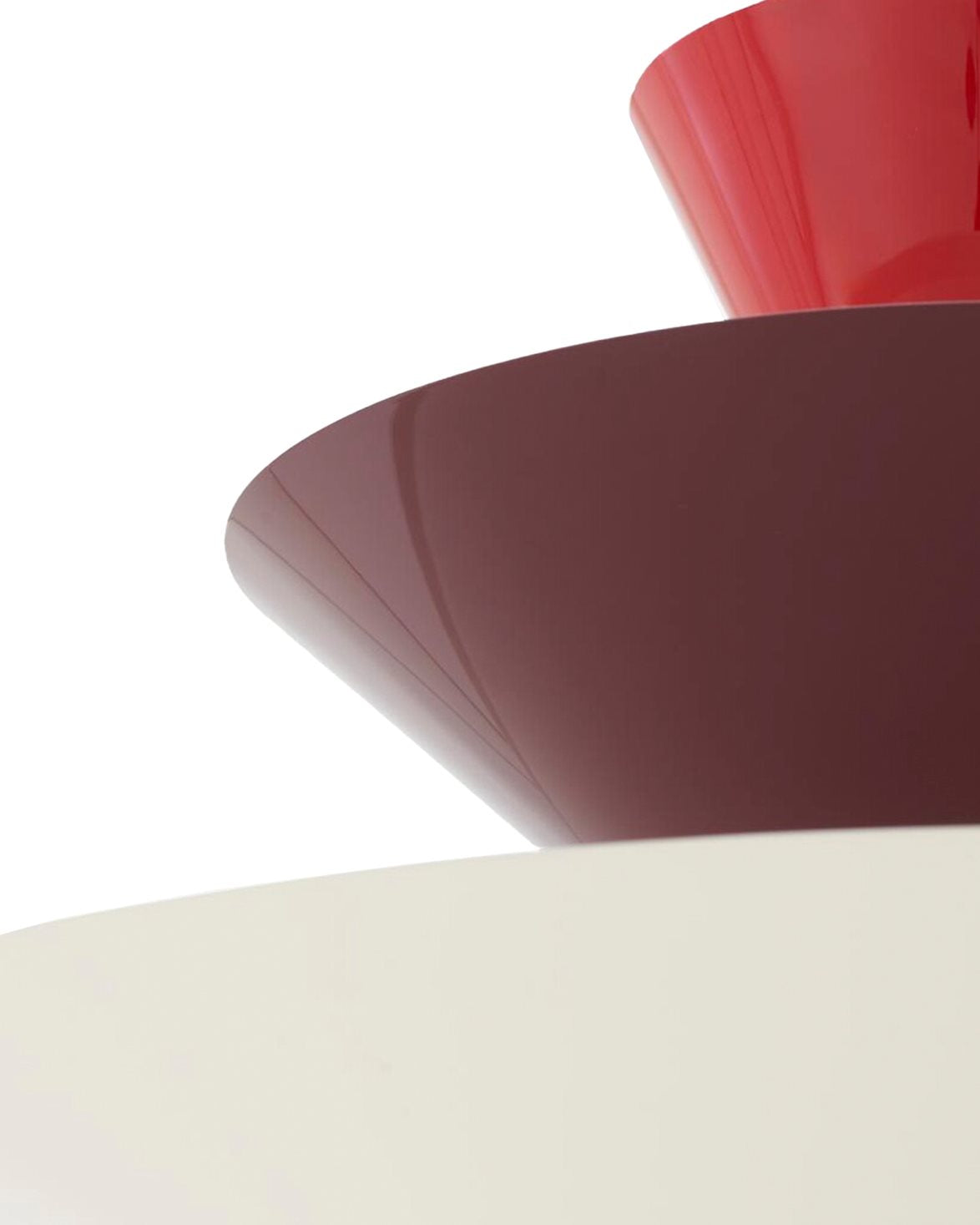 Gio Chandelier Ln14 Ø60 Cm Vermilion Red & Dark Burgundy & Ecru White