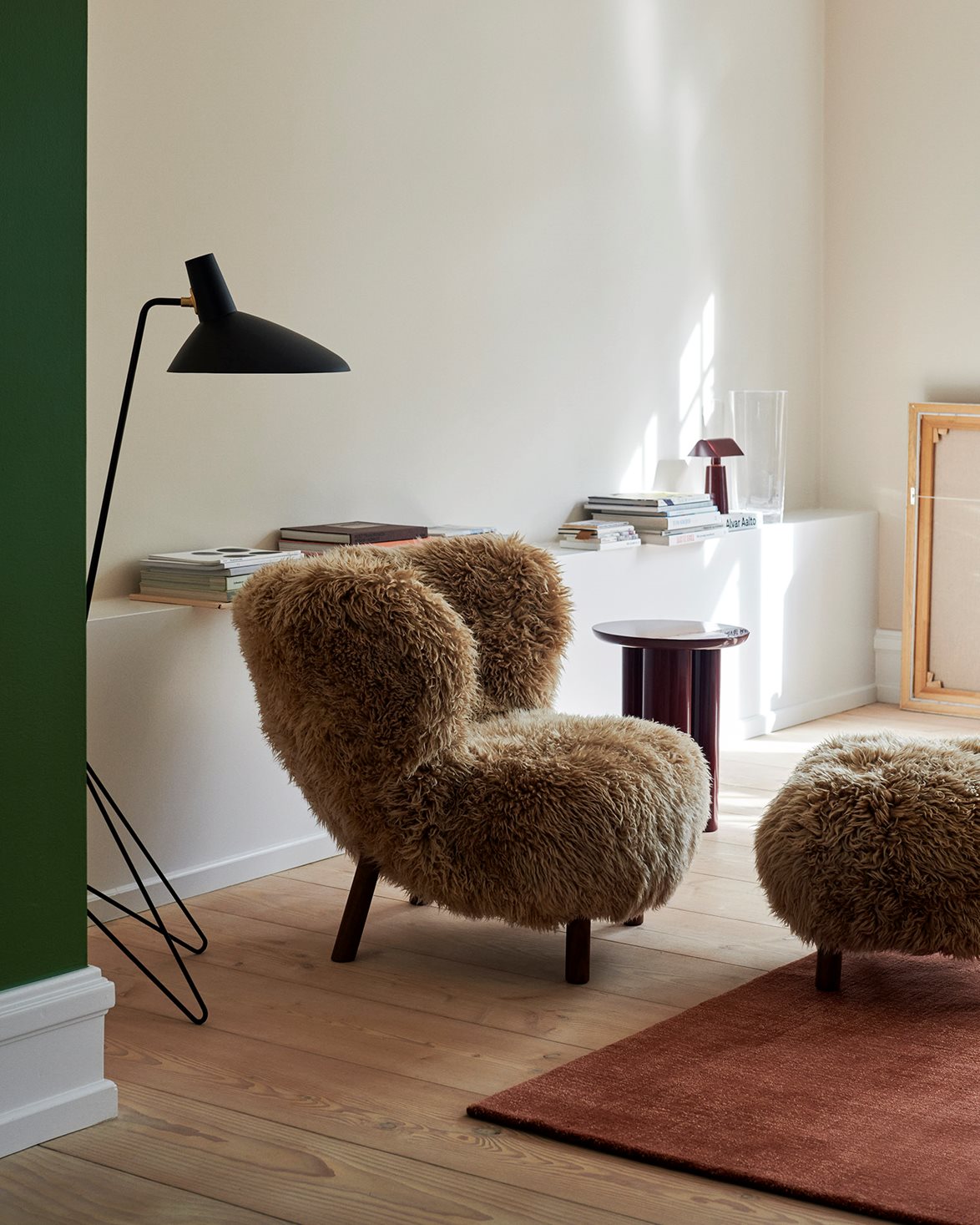 Little Petra V1 Incl. Pouf ATD1 Oiled Walnut/Sheepskin Honey