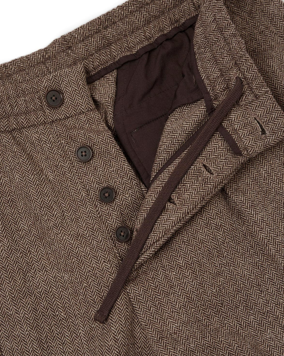 Pleated Track Pant Brown