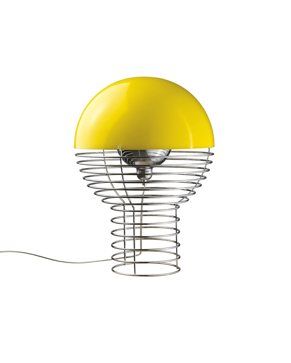 Wire Table Lamp Ø30 Chrome/Yellow