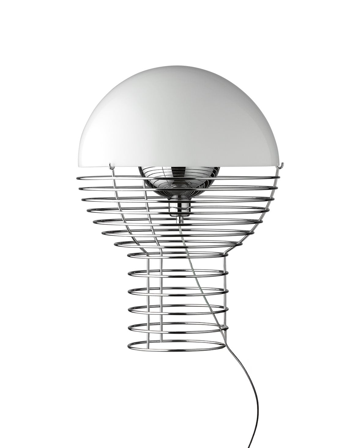 Wire Table Lamp Ø40 Chromewhite