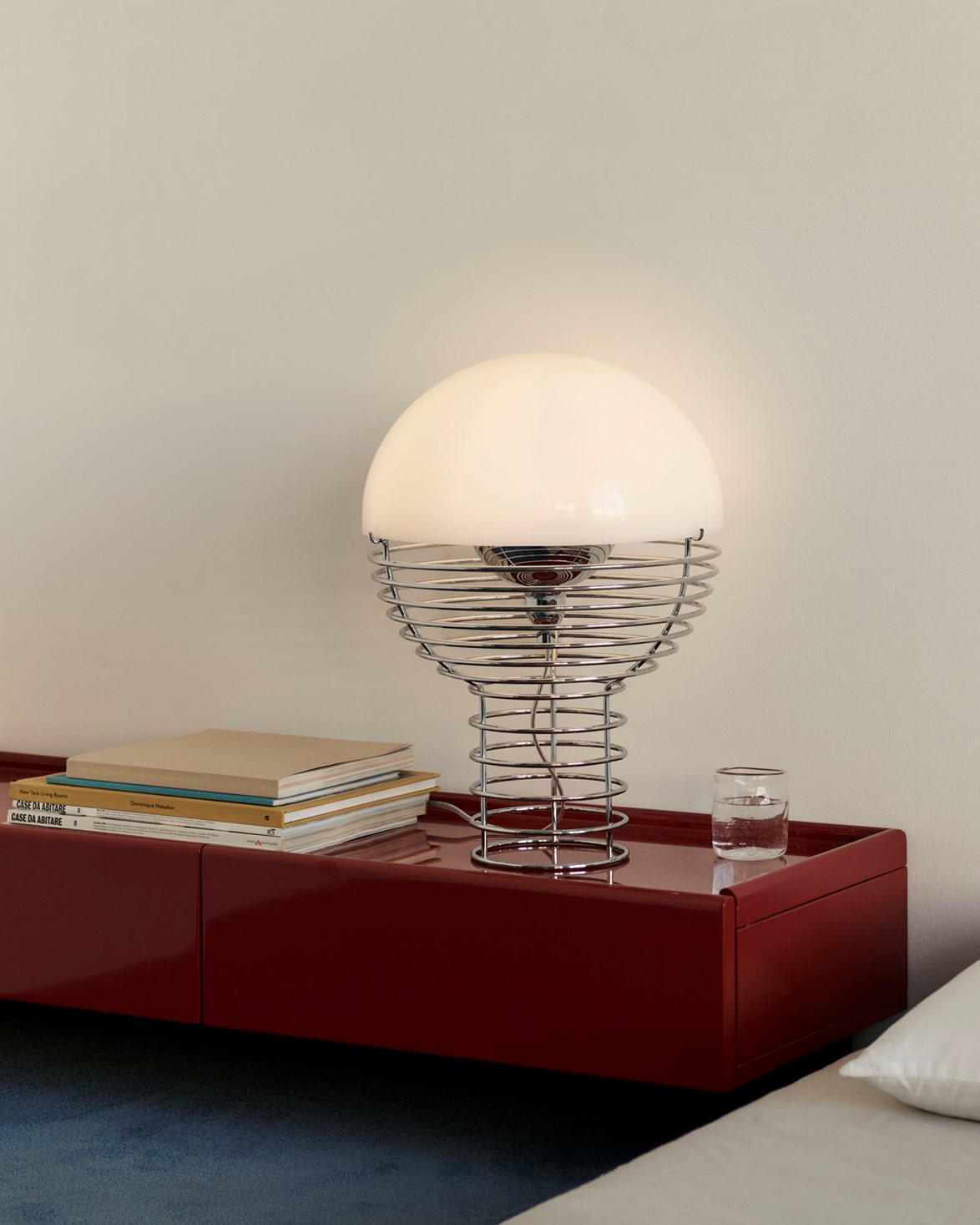 Wire Table Lamp Ø40 Chromewhite