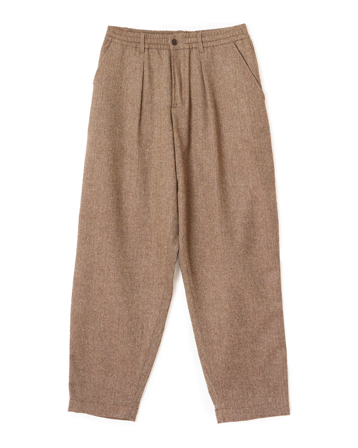 Pleated Track Pant Brown