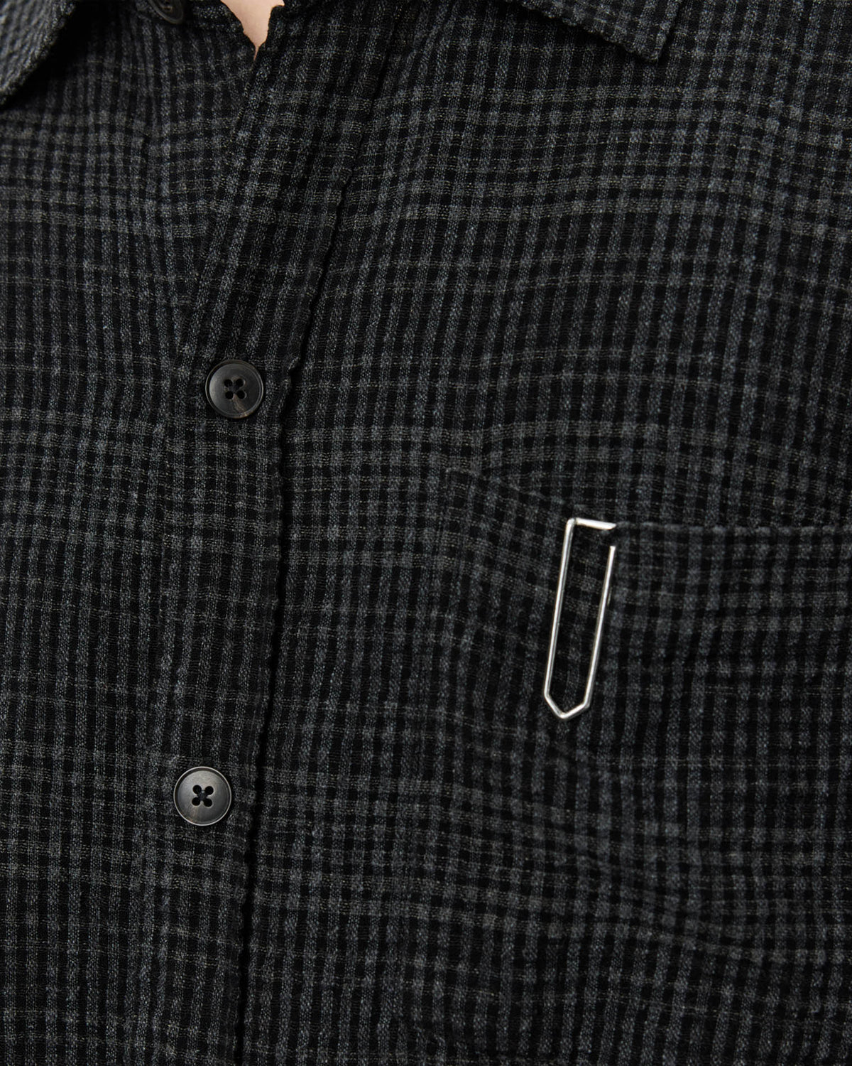 Priority Shirt Overdyed Black Check