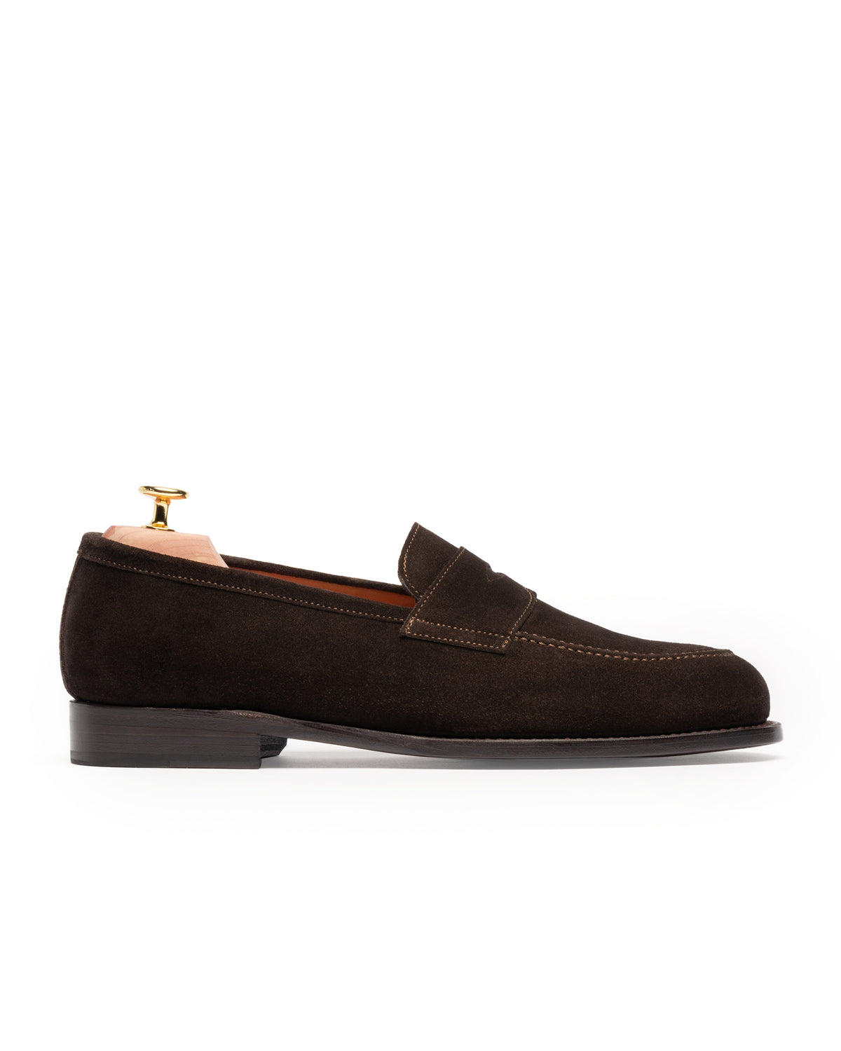 The Penny Loafer Brown Suede Rubber Sole