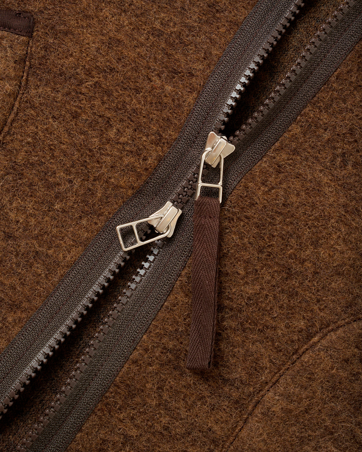 Zip Liner Jacket Brown Marl