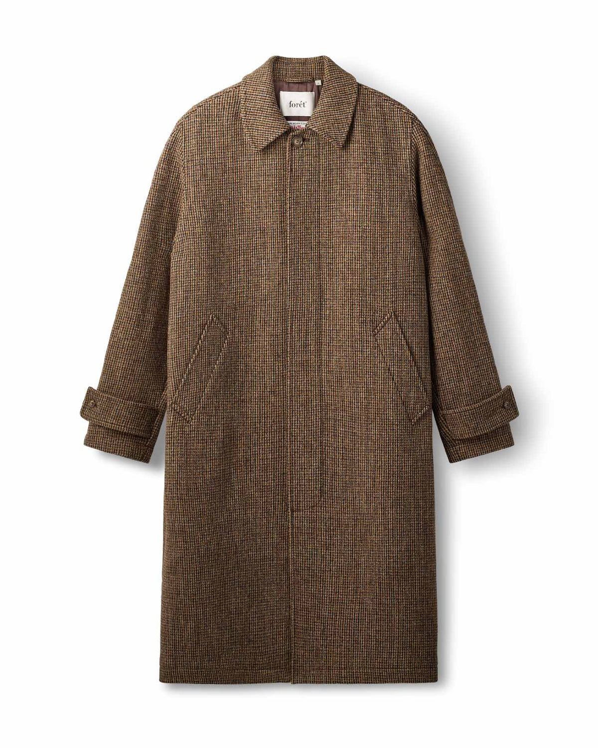Pine Harris Tweed Wool Coat Check