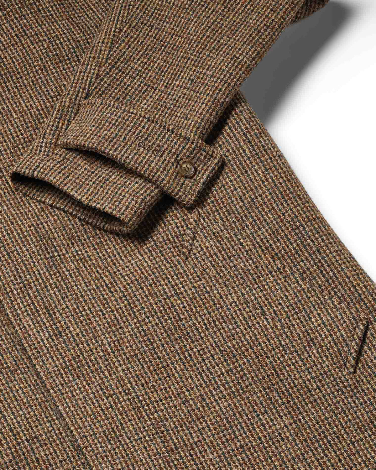 Pine Harris Tweed Wool Coat Check