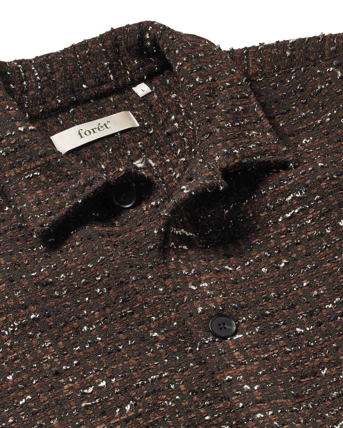 Sun Bouclé Relaxed Fit Overshirt Brown