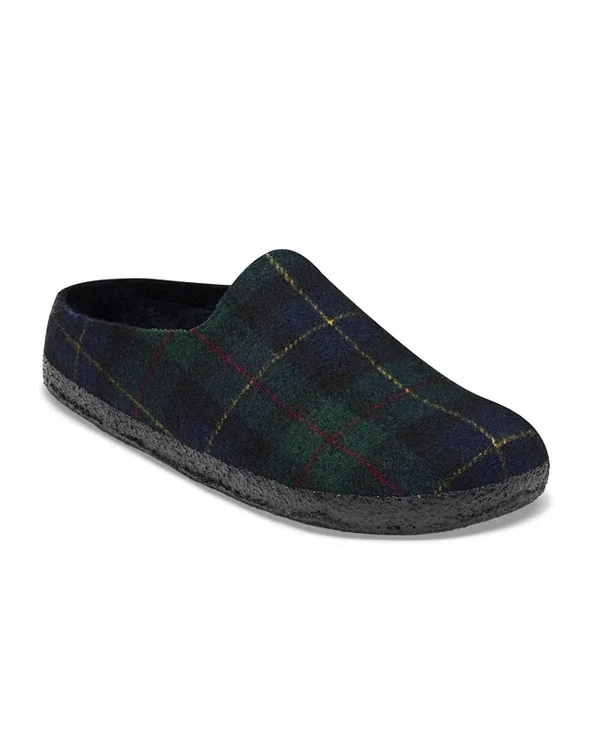 Amsterdam Wrapped Dip Felt Green Navy Plaid