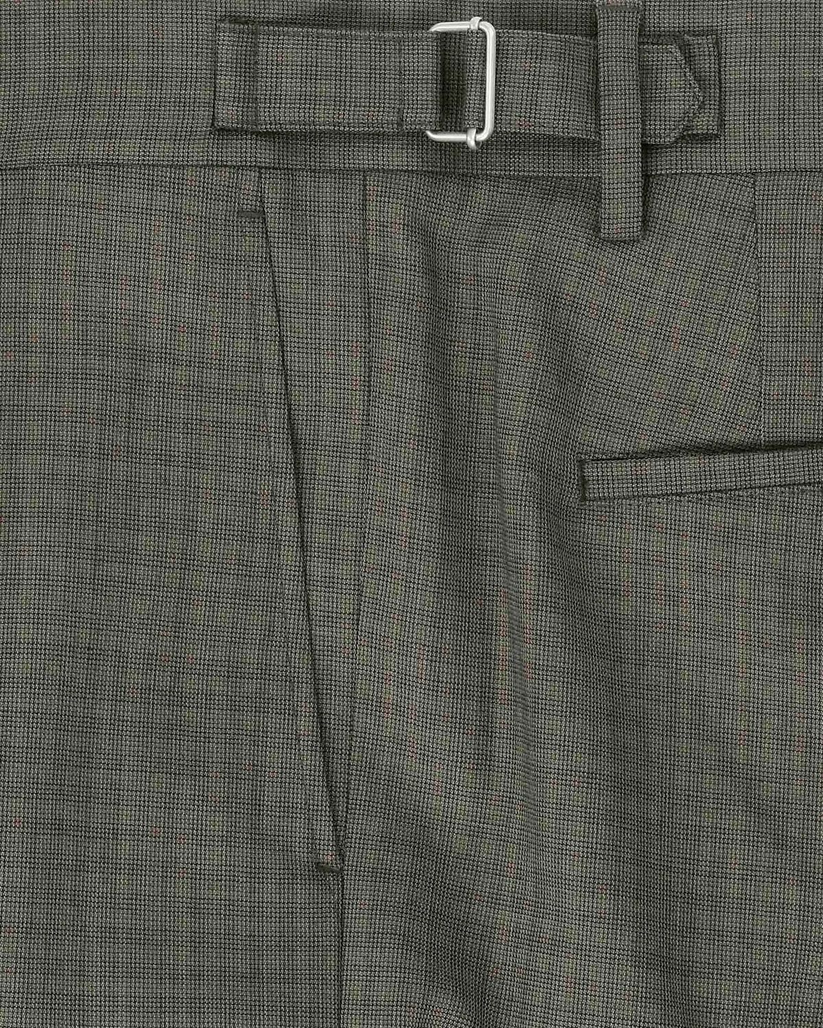 Kay Relaxed Fit Trousers Green Check