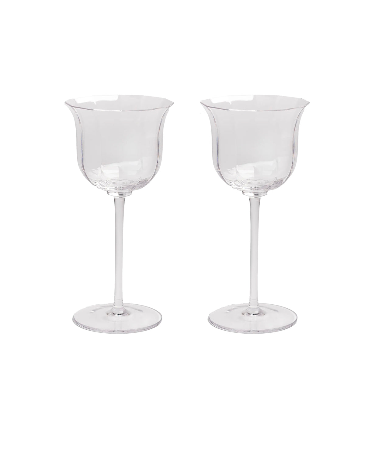 Glass Mano Crystal Set Of 2 Transparent