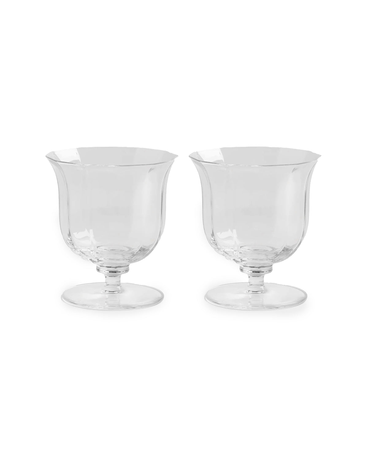 Water Glass Mano Crystal Set Of 2 Transparent
