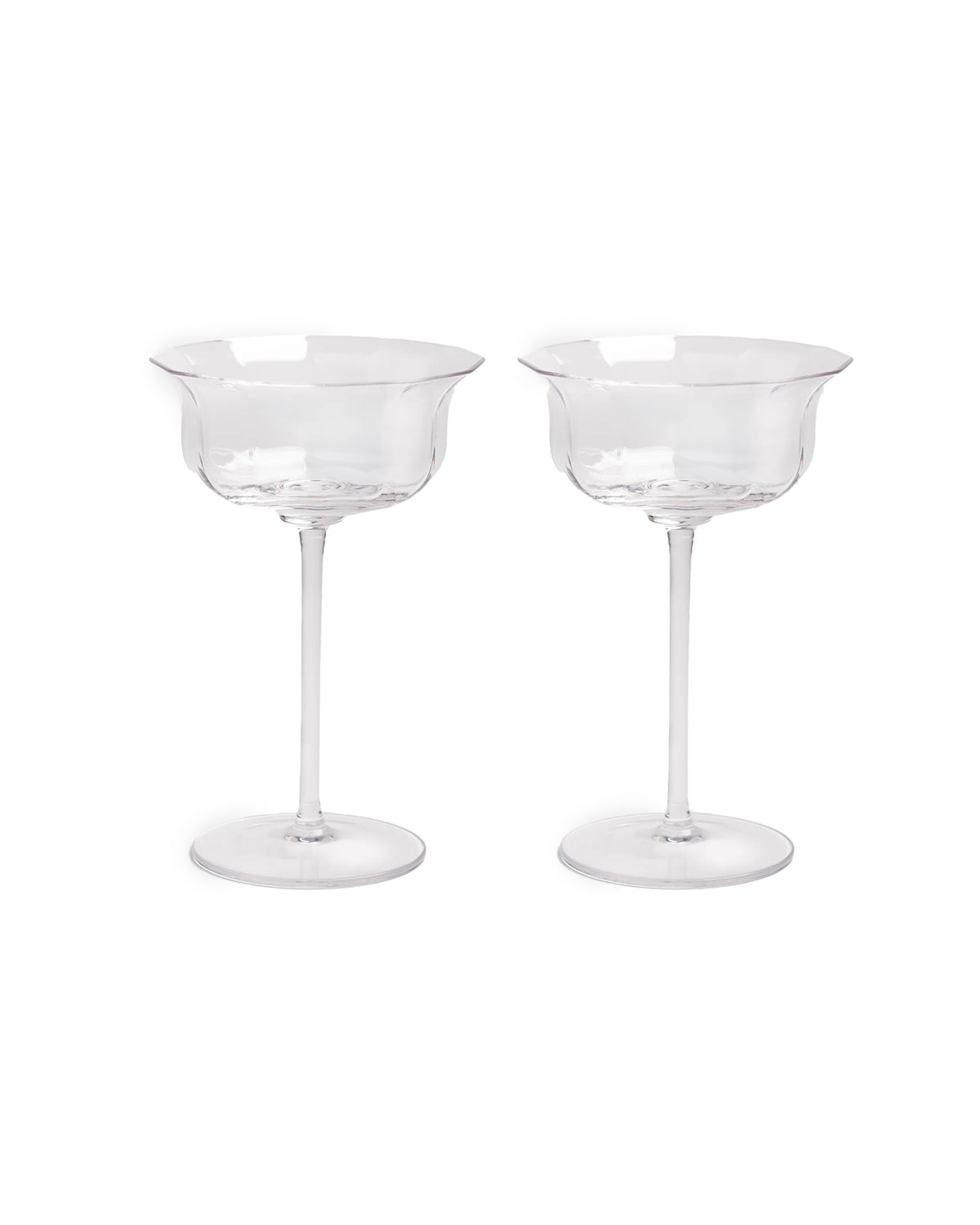 Coupe Mano Crystal Set Of 2 Transparent