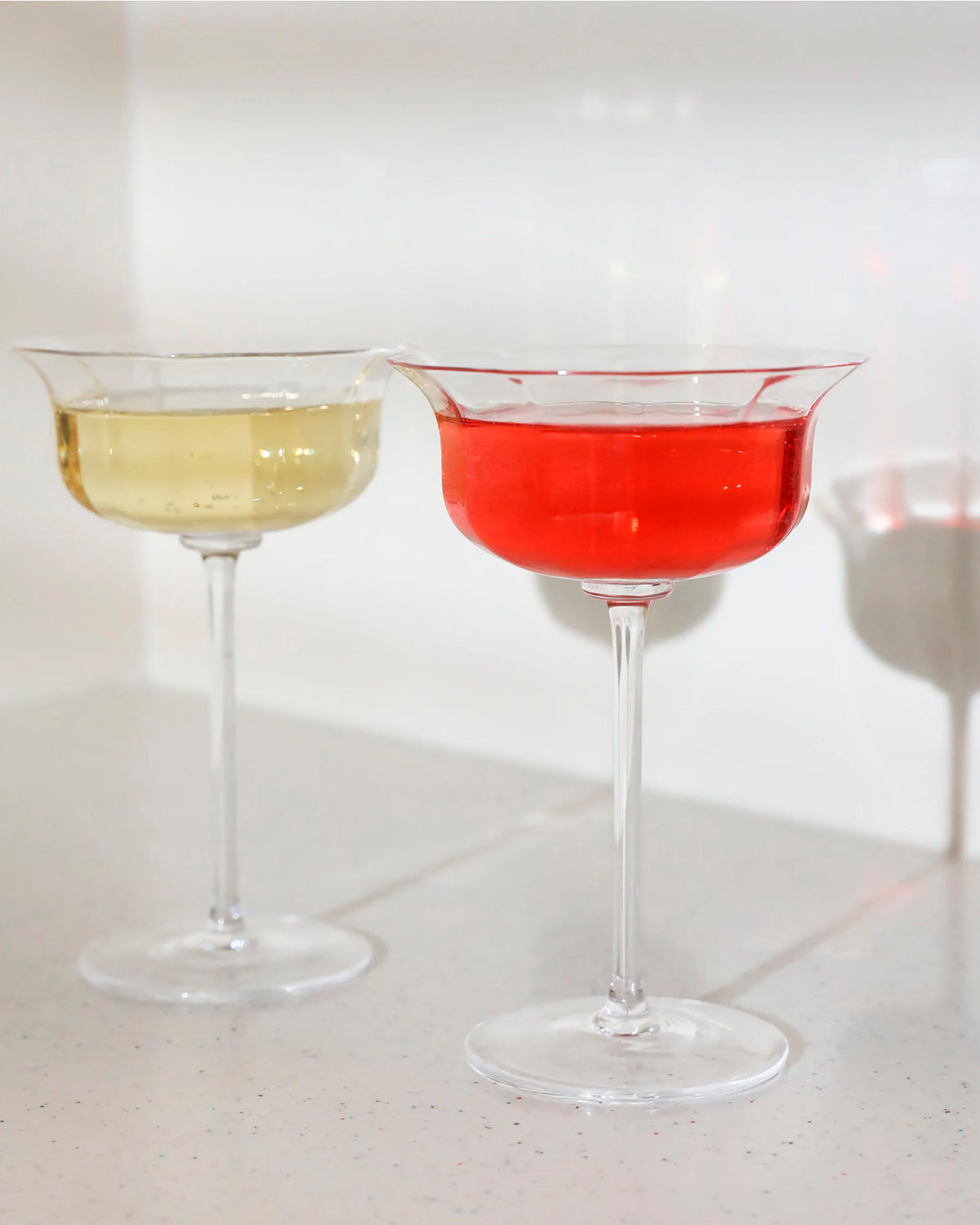 Coupe Mano Crystal Set Of 2 Transparent