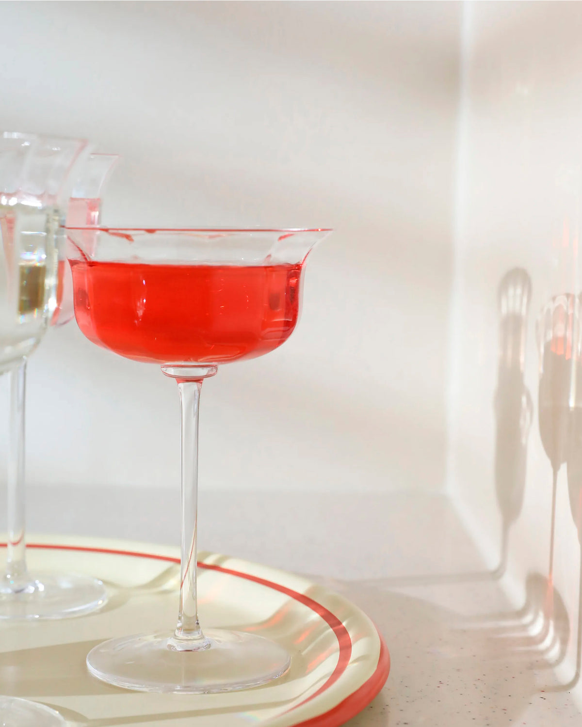 Coupe Mano Crystal Set Of 2 Transparent