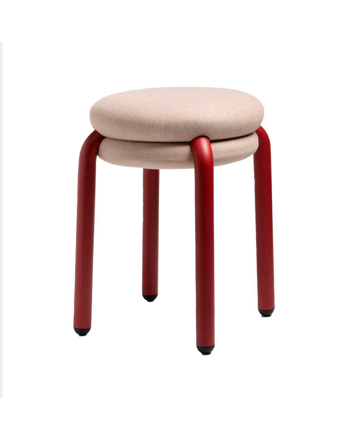 Stool Macaron Beige/Red