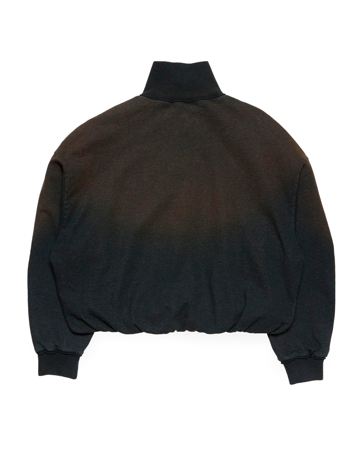 Acid Wash Half-Zip Sweatshirt Dark Grey Melange