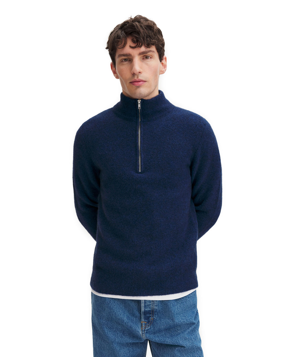 Andrew Yak Sweater Deep Blue