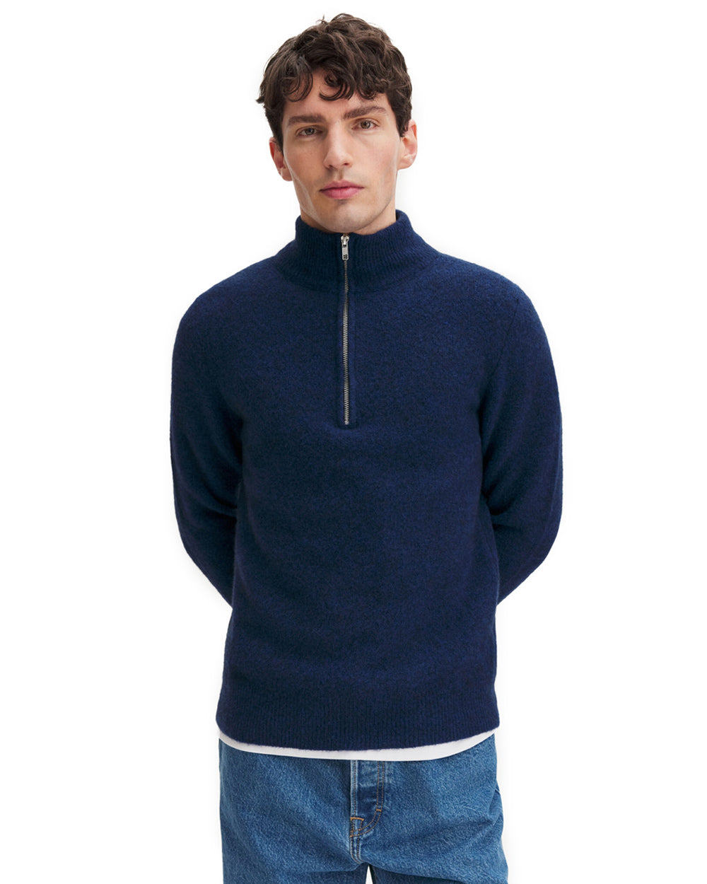 Andrew Yak Sweater Deep Blue