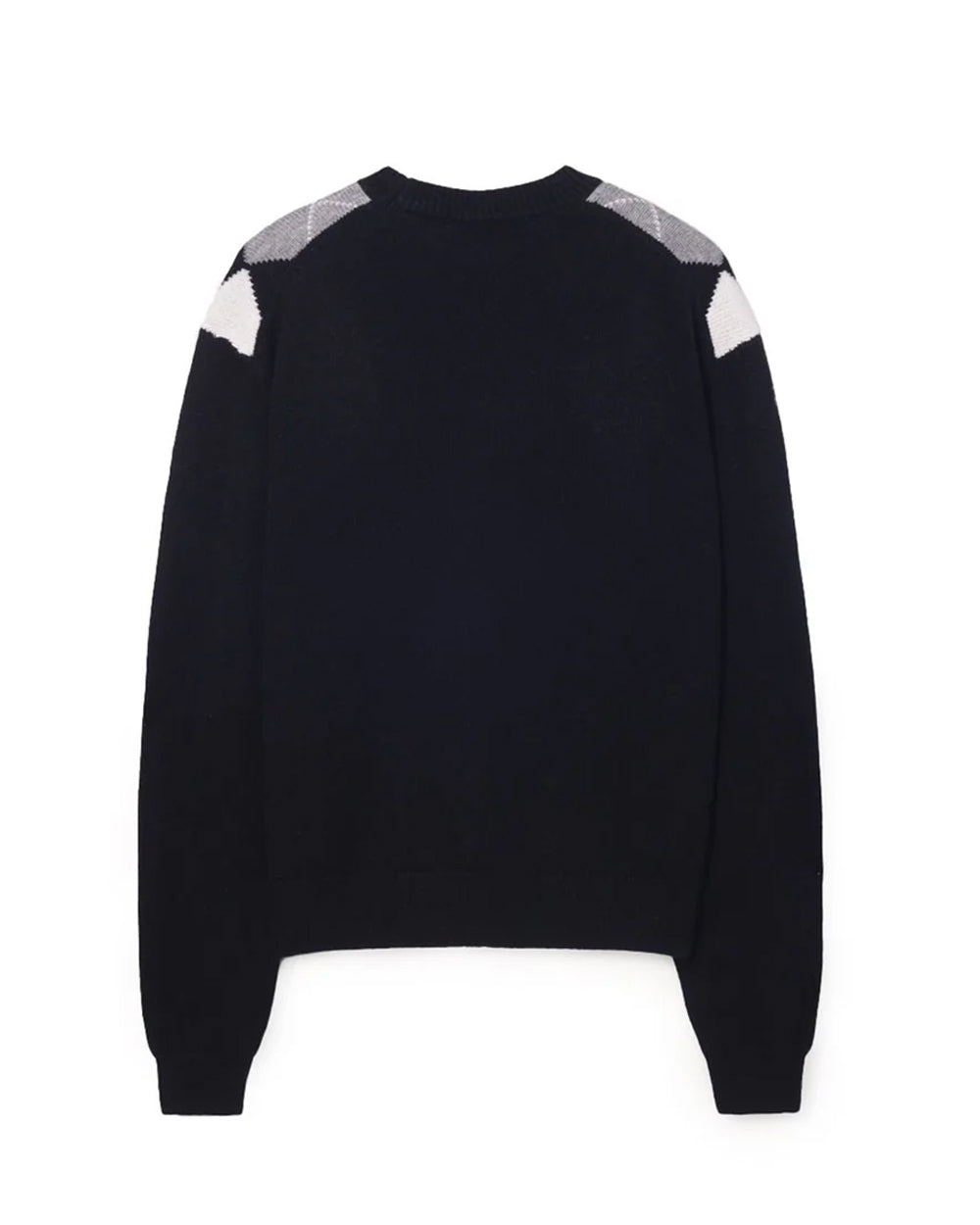 Argyle Crew Neck Sweater Black
