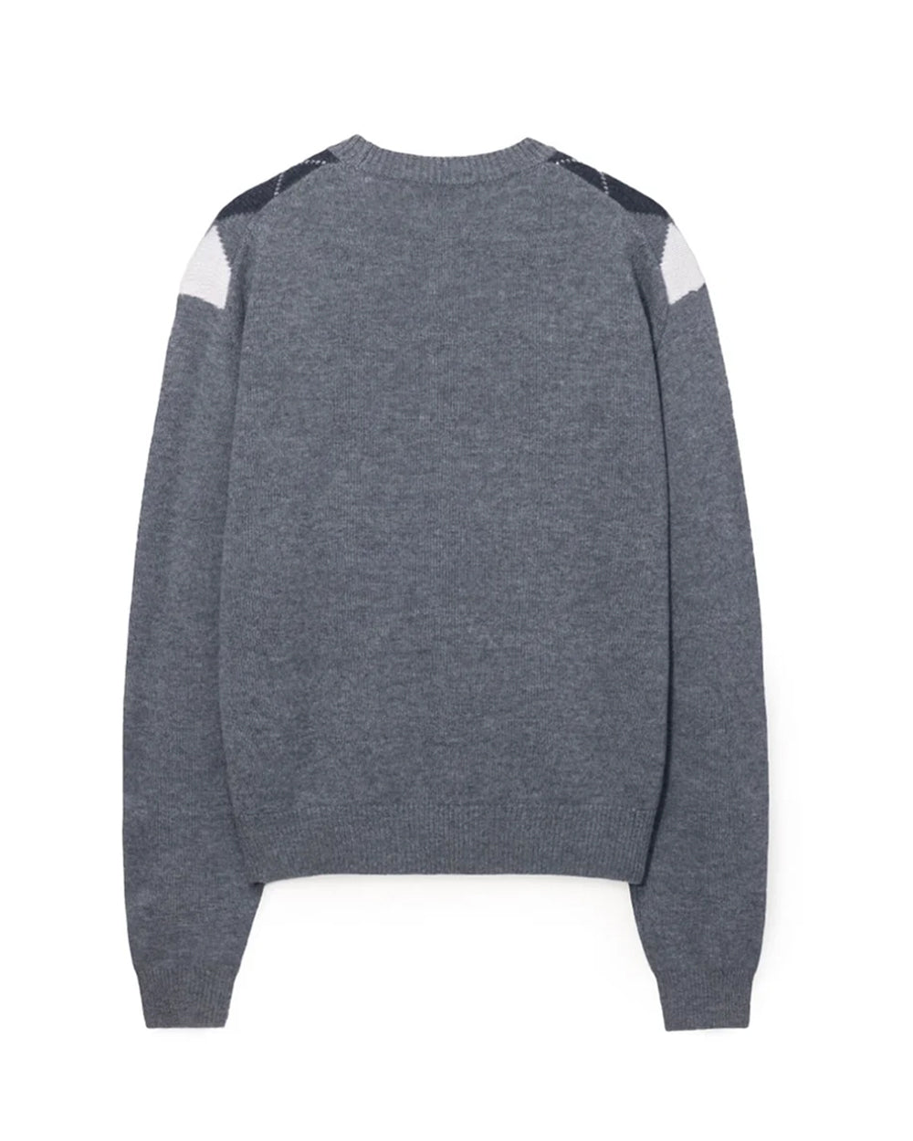 Argyle Crew Neck Sweater Grey